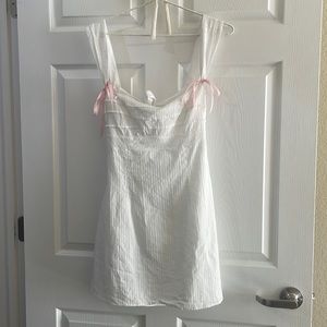 Beginning boutique Taylor dress white tie back